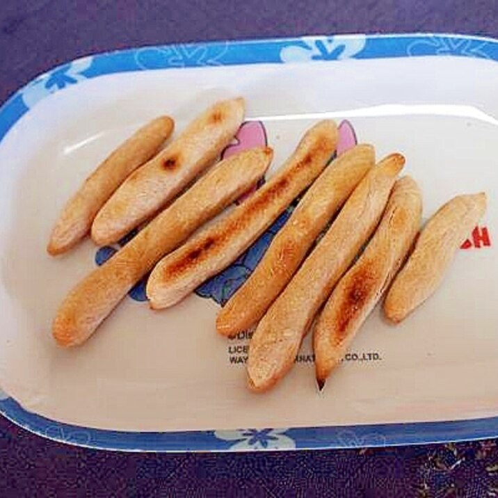 強力粉とお汁粉で 簡単にスティックおやつ レシピ 作り方 By ブ 子 楽天レシピ